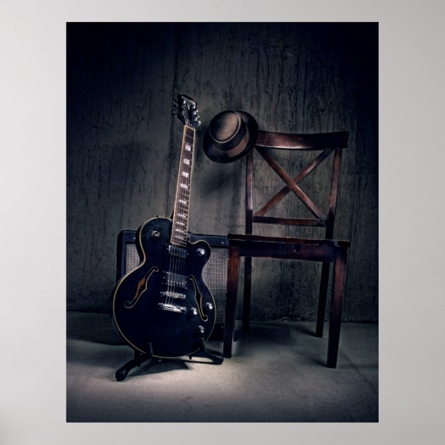 blues guitar poster (Vorne)