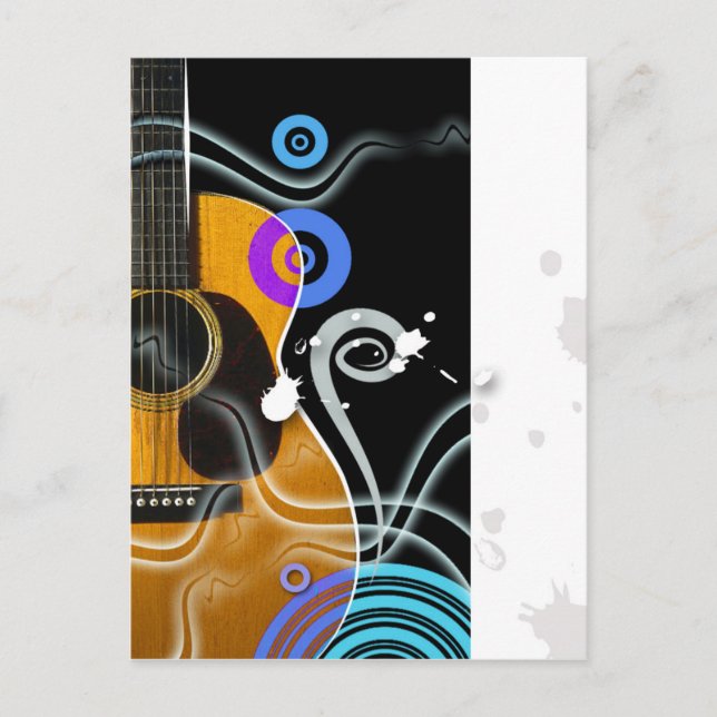 Blues Guitar Postkarte (Vorderseite)