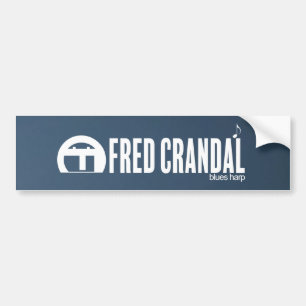 Blues-Harfen-Autoaufkleber Freds Crandal Autoaufkleber
