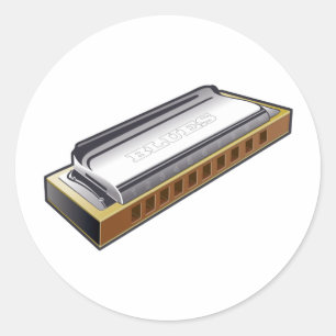 Blues-Harmonika - Aufkleber