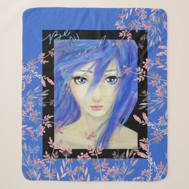 Blues hat ihren ursprünglichen Anime-Charakter Sherpadecke (Vorderseite)