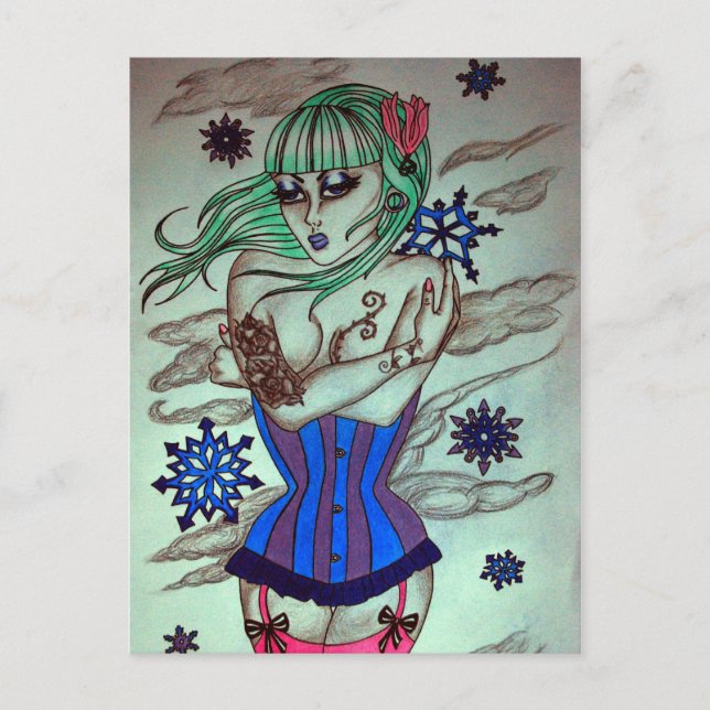 Blues im Winter Postkarte (Vorderseite)