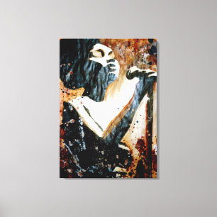 Blues in Brown auf ausgedehnter Leinwand