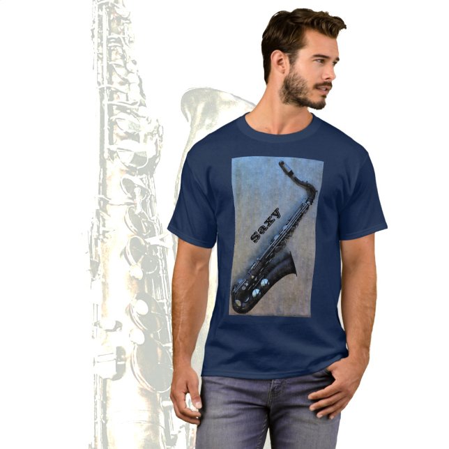 Blues Jazzy Saxy Saxophone T - Shirt (Von Creator hochgeladen)