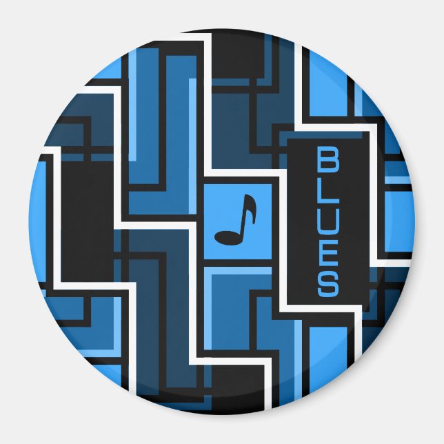 Blues Magnet, groß Magnet (Vorne)