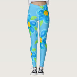 Blues mit Gelb Leggings