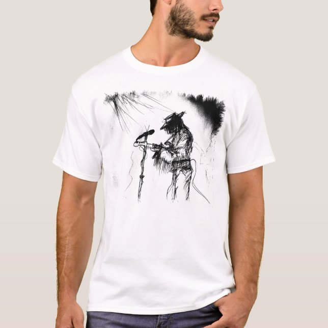 Blues Music Guitar Player und Band auf Bühne T-Shirt (Vorderseite)