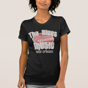 Blues Music New Orleans Harmonica beunruhigt T-Shirt