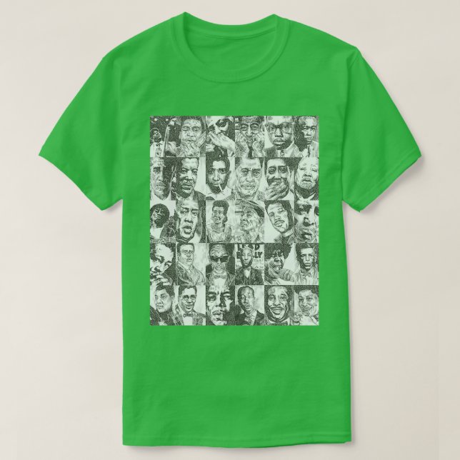 Blues Musicians Collection Printgrafik T-Shirt (Design vorne)