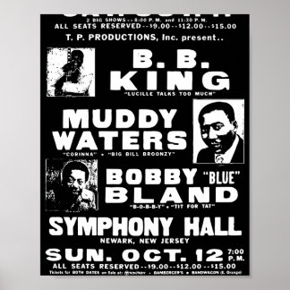 Blues-Musikposter Poster