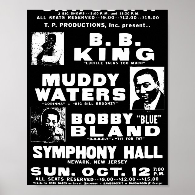 Blues-Musikposter Poster (Vorne)