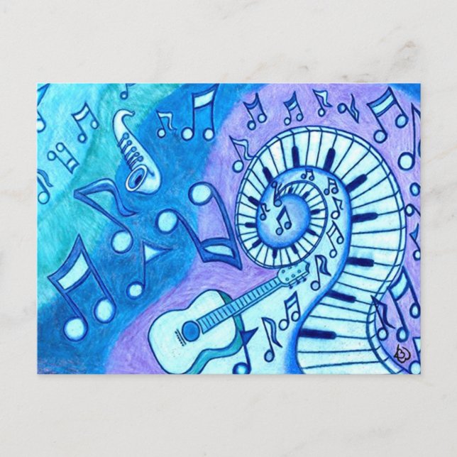 Blues Postkarte (Vorderseite)