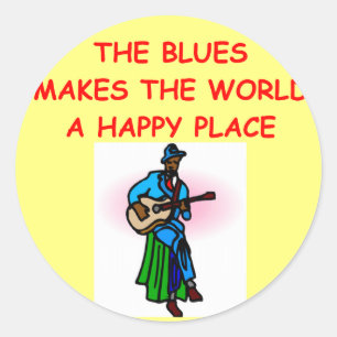 Blues Runder Aufkleber