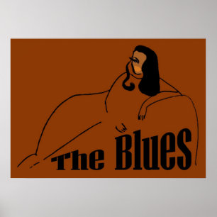 Blues Sängerin Poster