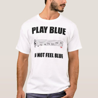 Blues-Skala-Anmerkung T-Shirt