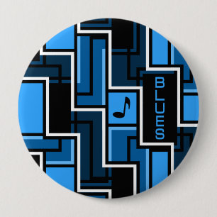 Blues-Taste, riesig Button