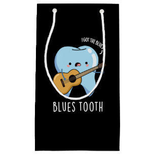 Blues Tooth Funny Dental Music Pub Dark BG Kleine Geschenktüte