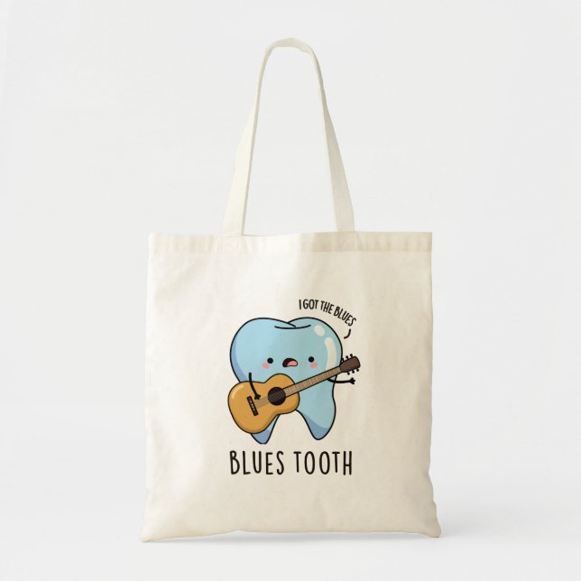 Blues Tooth Funny Dental Music Pub Tragetasche (Vorne)