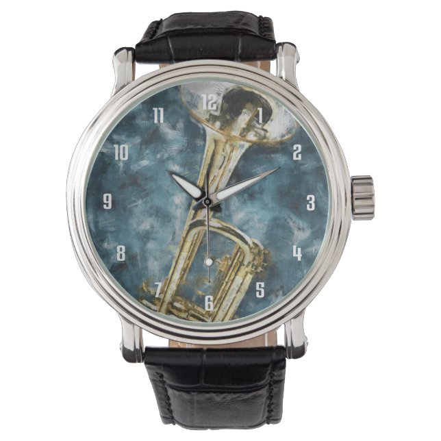Blues Trumpet Armbanduhr (Vorderseite)