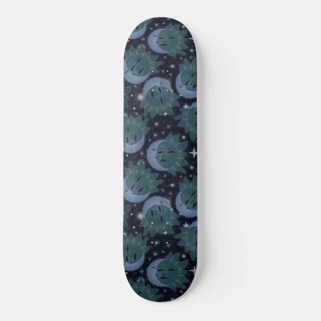 Blues um Mitternacht Skateboard (Vorderseite)