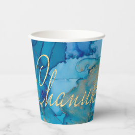 Blues und Golds 8 oz. Pappbecher