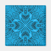 Blues Vintages blaues Fraktal Kaleidoskop