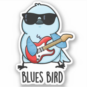 Blues Vogel Lustiger Blaumeisen-Wortspiel  Aufkleber