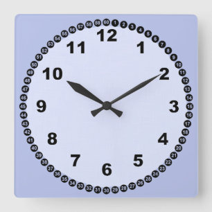Blues von Pulver Quadratische Wanduhr