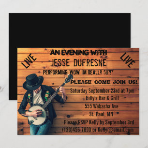 Blues zum Geburtstag Einladung