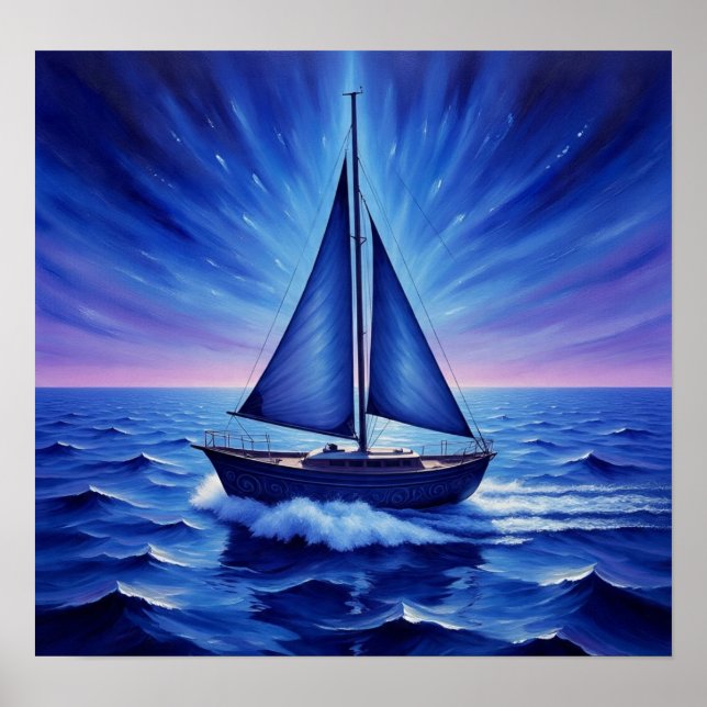 BlueSailBoat Poster (Vorne)