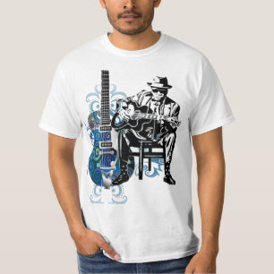 Bluesgitarrenmann-Soul-Musikt-shirt T-Shirt