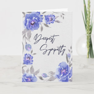 Bluest Poppies - Deepest Sympathy Card Karte