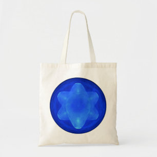 Bluestar auf Weiß Tragetasche