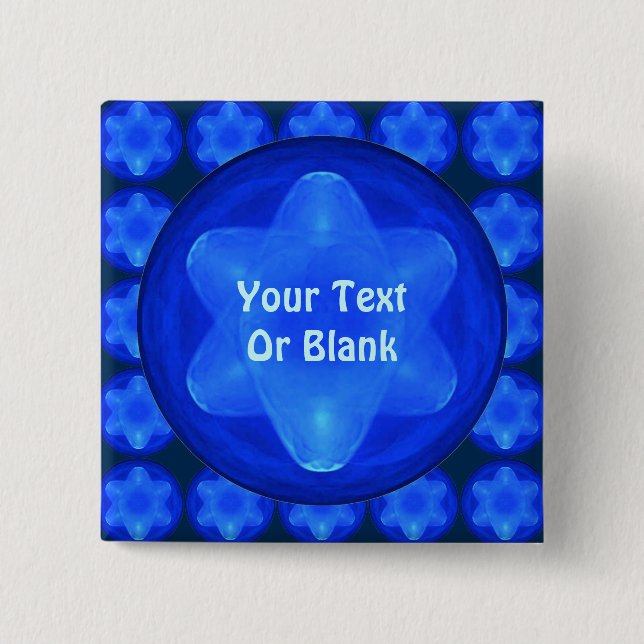 Bluestar Fractal Button (Vorderseite)