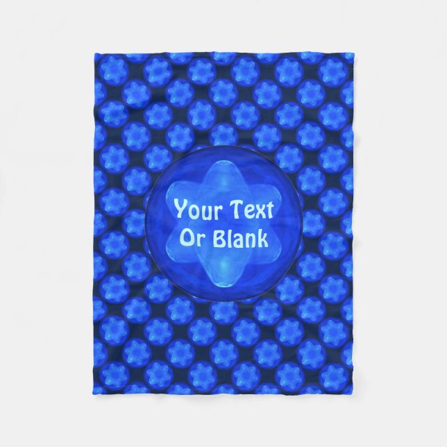 Bluestar Fractal Fleecedecke (Vorderseite)