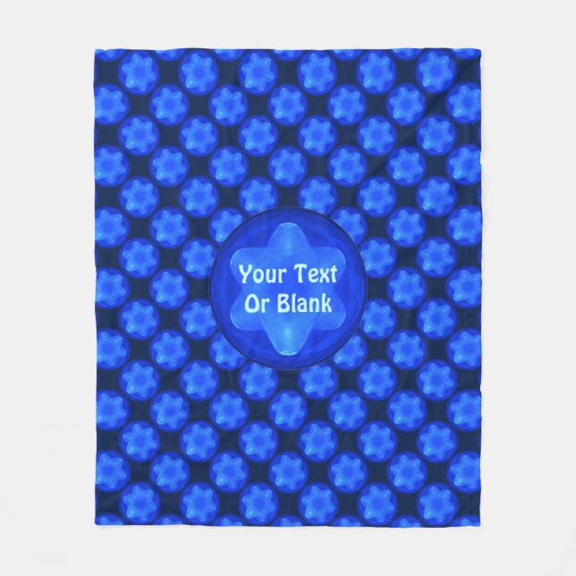 Bluestar Fractal Fleecedecke (Vorderseite)