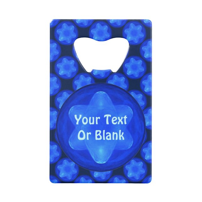 Bluestar Fractal Geldbeutel Flaschenöffner (Vorderseite)