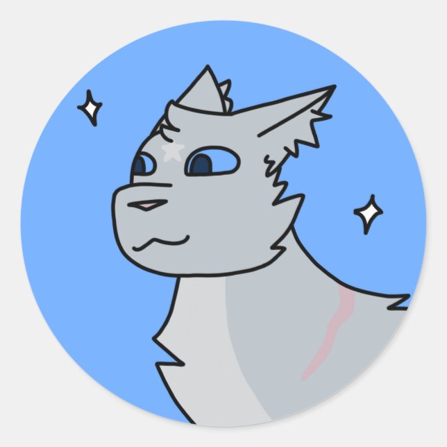 Bluestar Round Sticker (Vorderseite)