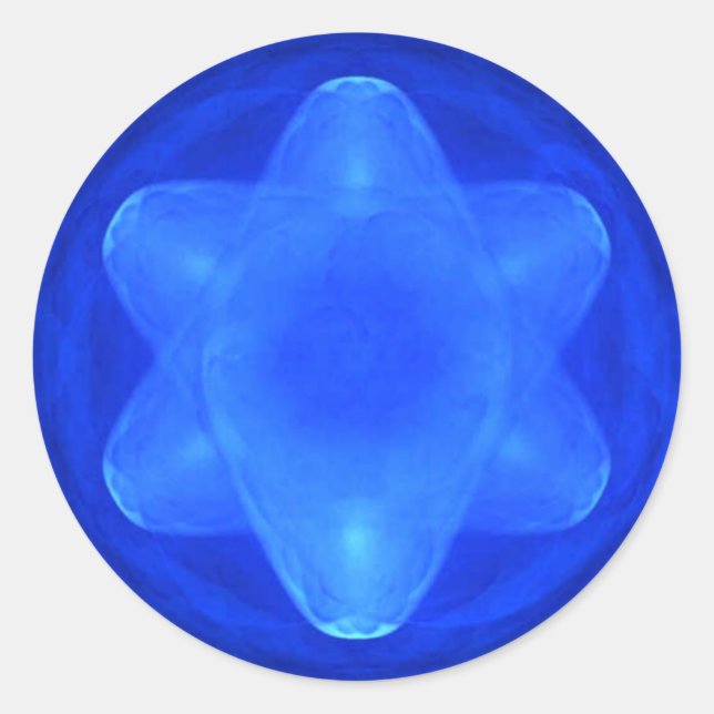 Bluestar Runder Aufkleber (Vorderseite)