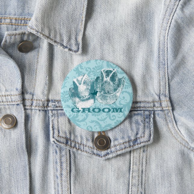 Bluestone Aquamariner Western Reitfarm Button (Beispiel)