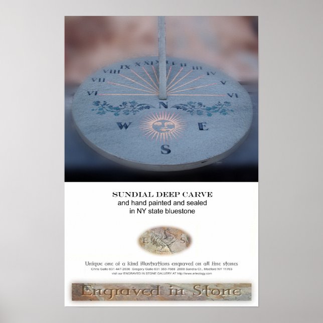 Bluestone Sundial Poster (Vorne)