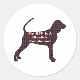 Bluetick-BESTE FREUNDIN Runder Aufkleber