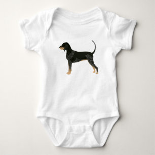Bluetick Coonhound Basic Brettdesign individuell a Baby Strampler