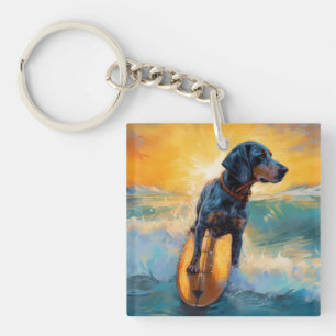 Bluetick Coonhound Beach Plage Plage de surf Peint