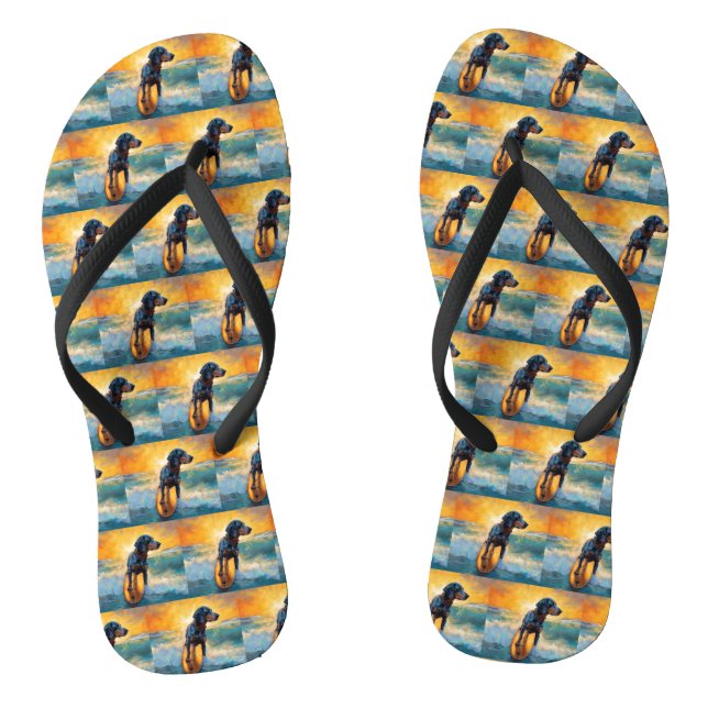 Bluetick Coonhound Beach Surfmalerei Flip Flops (Fußbett)