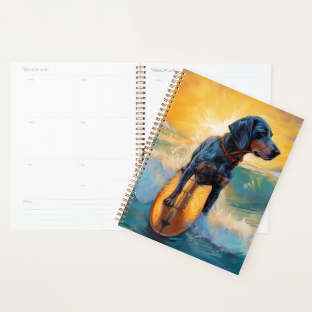 Bluetick Coonhound Beach Surfmalerei Planer (Anzeige)
