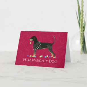 Bluetick Coonhound Christmas Feiertagskarte