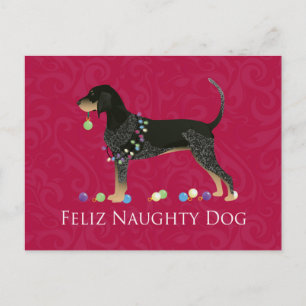 Bluetick Coonhound Christmas Feiertagspostkarte