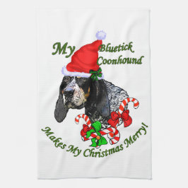Bluetick Coonhound Christmas Geschirrtuch