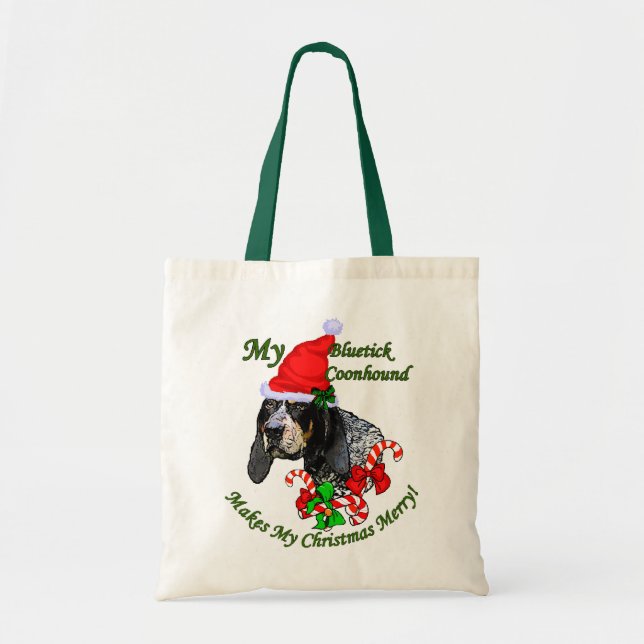 Bluetick Coonhound Christmas Gifts Tragetasche (Vorne)